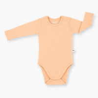 Light Papaya bambusové body s dlouhým rukávem na patentky
